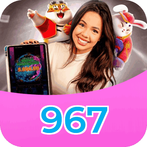 Interface do aplicativo 967 mostrando jogos disponíveis no iOS e Android